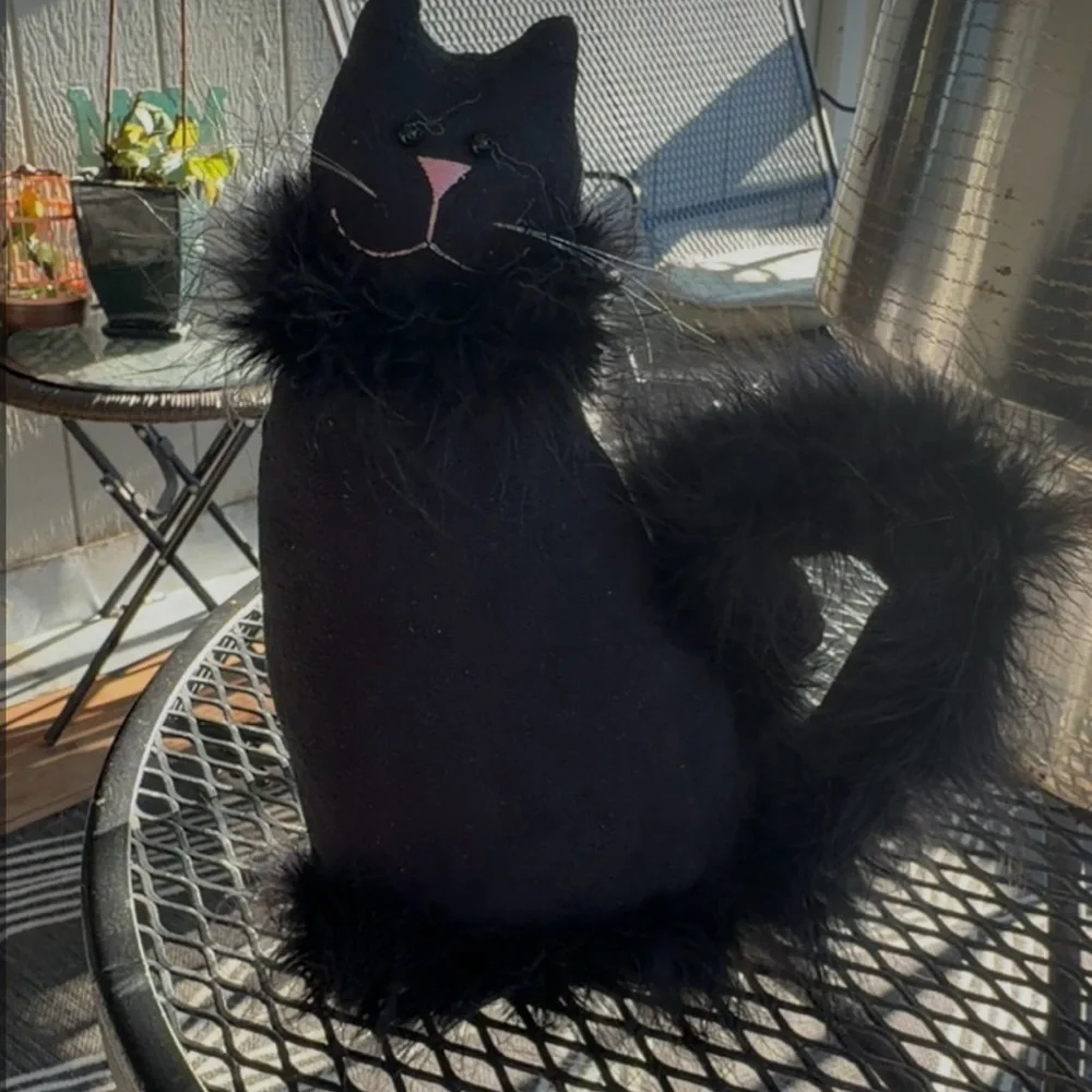 Charming Black Cat Plush Toy